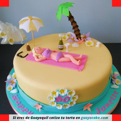 Torta de Playa para mujer