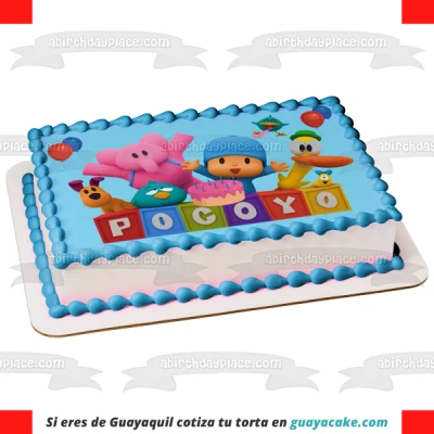 Torta de Pocoyo rectangular