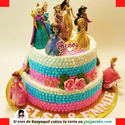 Torta de Princesas en crema