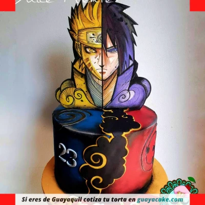 Torta de Sasuke y Naruto