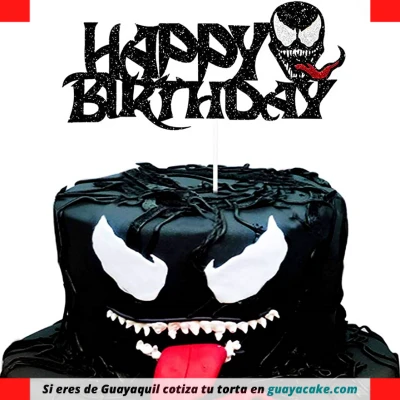 Torta de Venom con topper