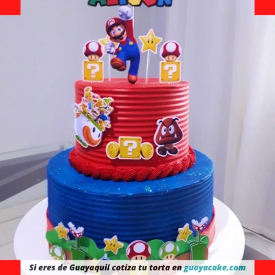 Torta de Mario Bros en crema