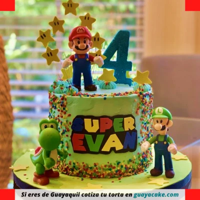 Torta Mario Bros crema
