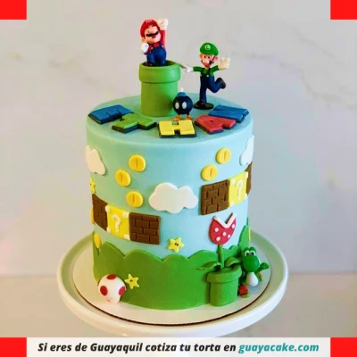 Torta de crema de Mario Bros