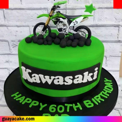 Torta de moto kawasaki