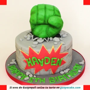 Torta puño Hulk