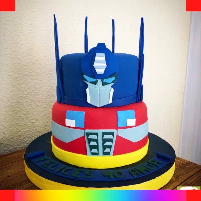 Transformers fondant cake
