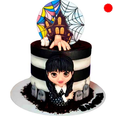 Wednesday Addams cake