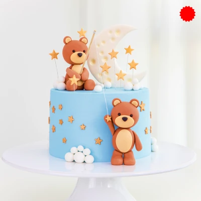baby bear shower cake