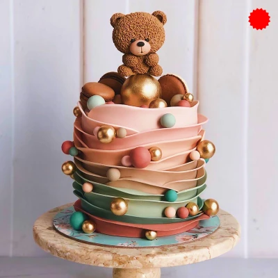 bear themed cake