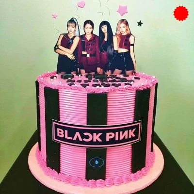 blackpink theme cake