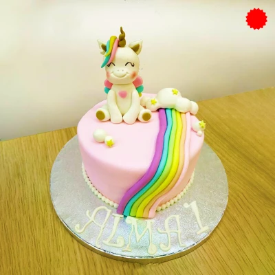 unicorn rainbow cake