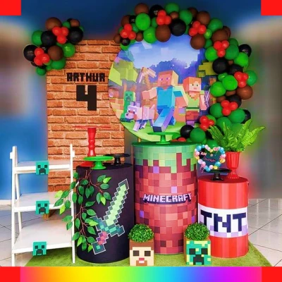 63 Ideas de decoración para Cumpleaños de Minecraft  Decoracion de  cumpleaños, Decoración de unas, Decoraciones minecraft