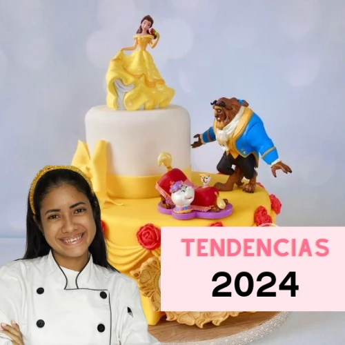 torta de bella y la bestia 2024